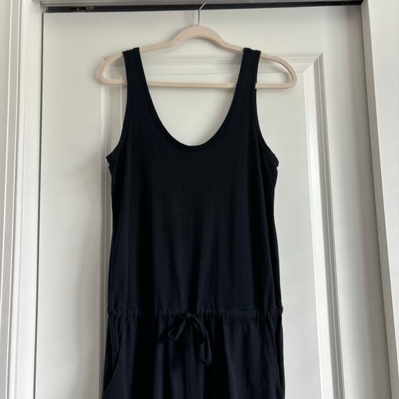 FRANK & EILEEN Heritage Jersey Tank Jumpsuit Sz S Black Essential Basic - Picture 13 of 16